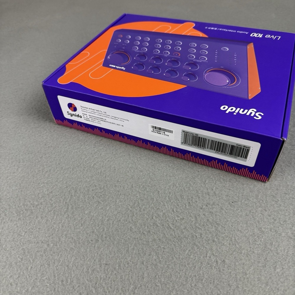 Synido Live 100 Podcast Livestream Mixer Black New Open Box - Picture 4 of 7